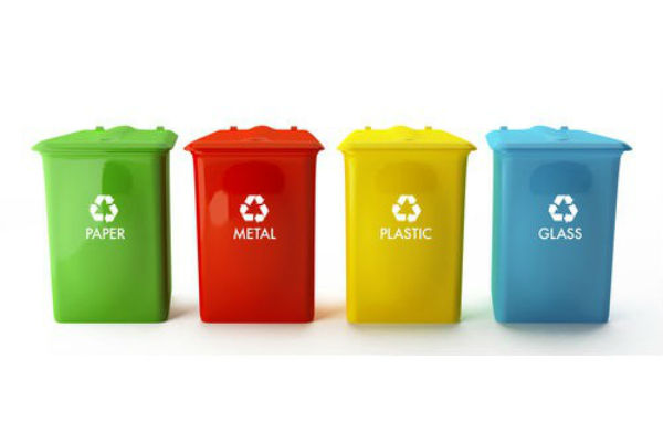 recycling bins